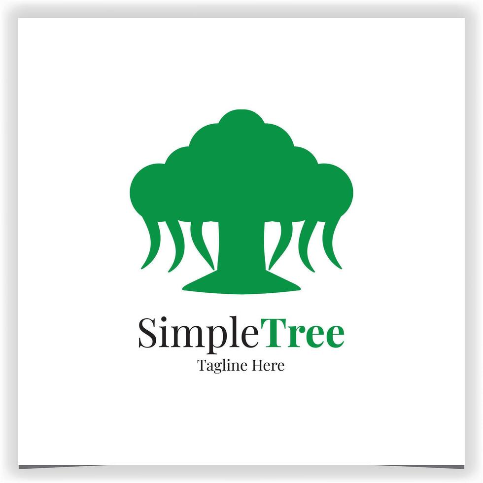 Banyan Tree flat design template vector