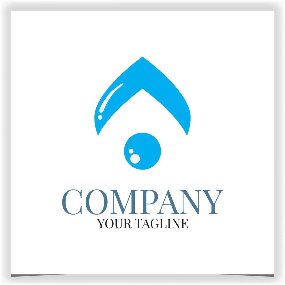 Water Drop Logo with Initial A Negative Space Oil Drop vector