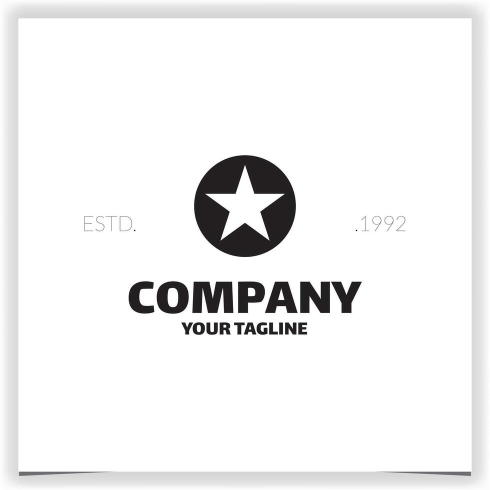 star logo inside the circle logo design design template vector