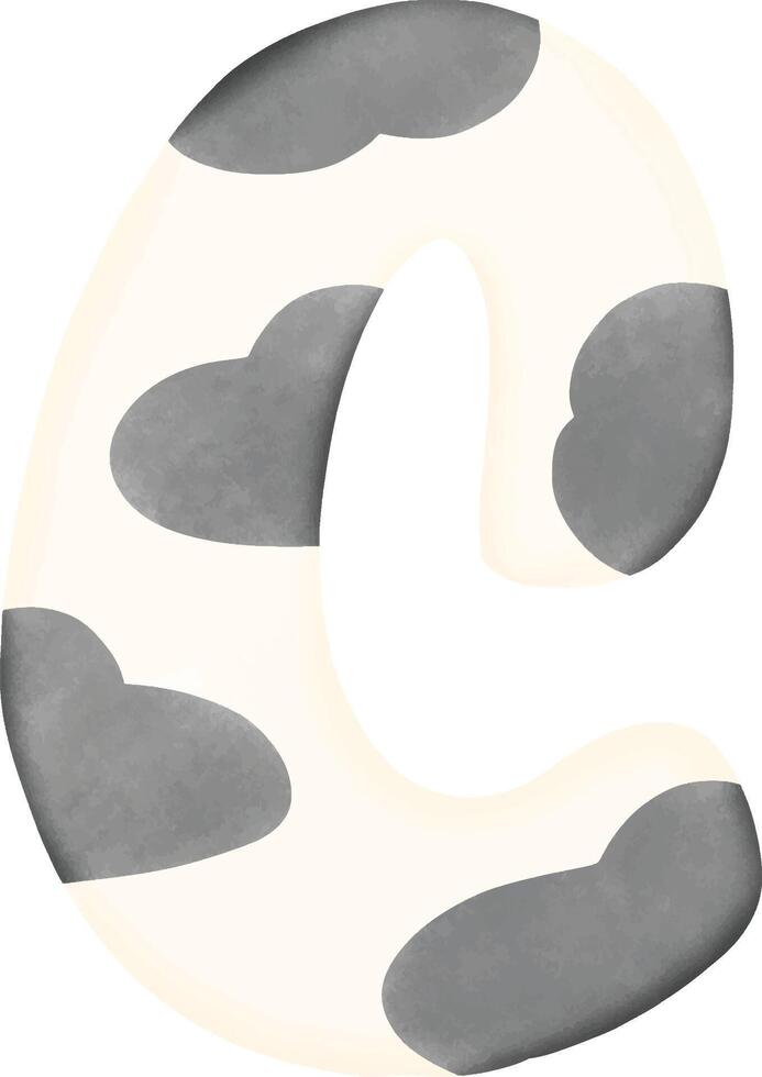 cookie and Milk English Alphabet vector