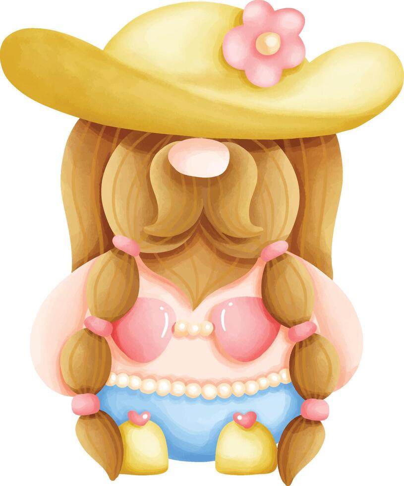 the beach gnome element vector