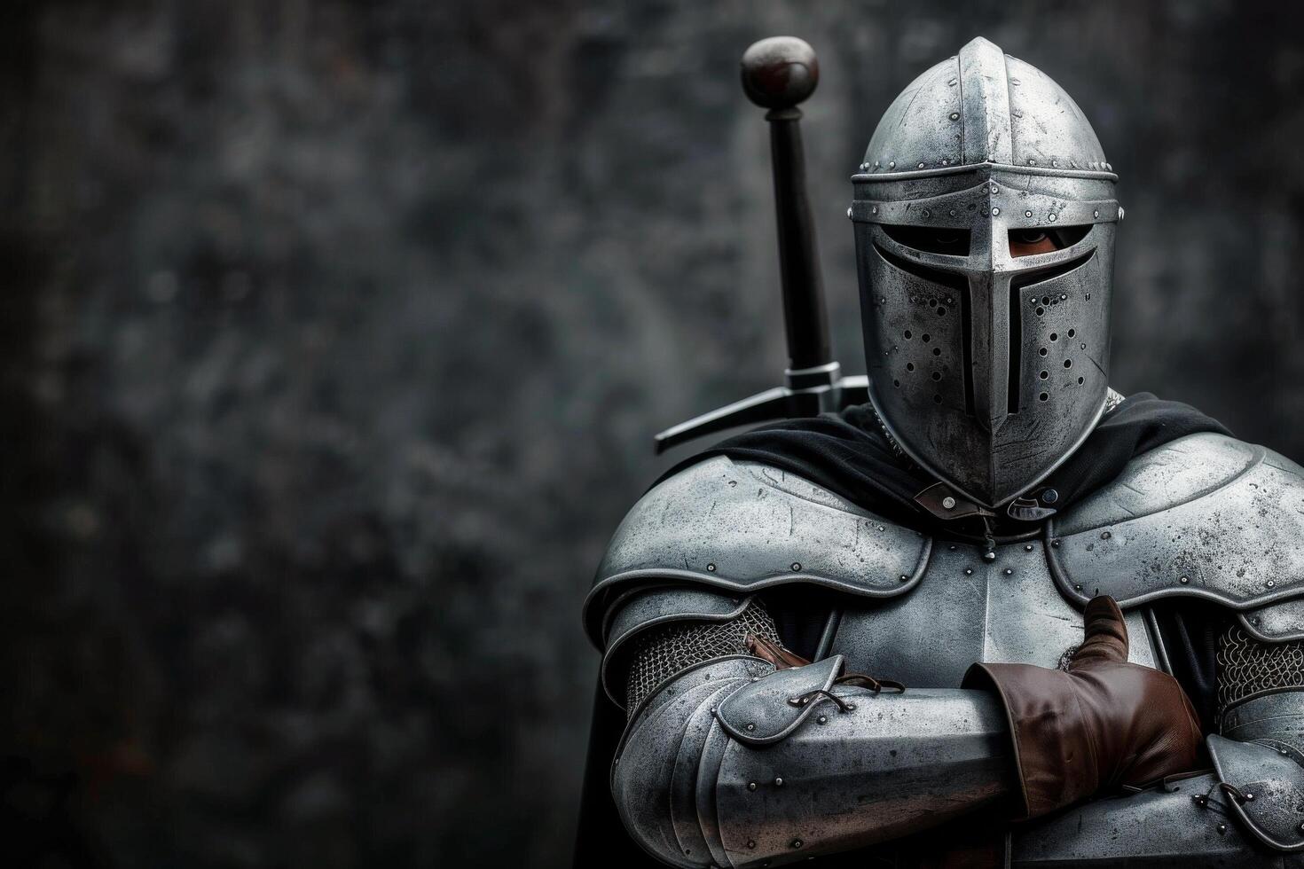 Medieval Knight in Full Armor photo