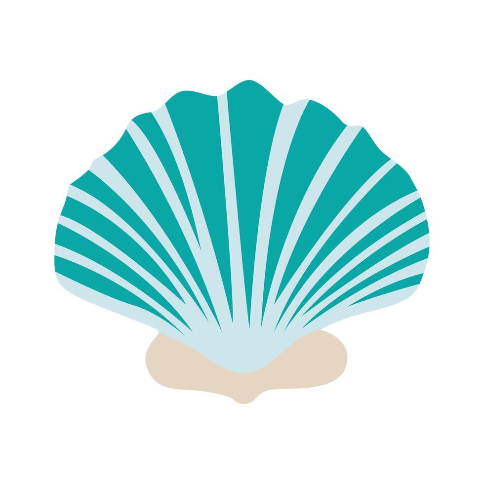 Delicate seashell design with intricate patterns and soft hues, perfect for adding a touch of coastal elegance and marine charm to any project or design. vector