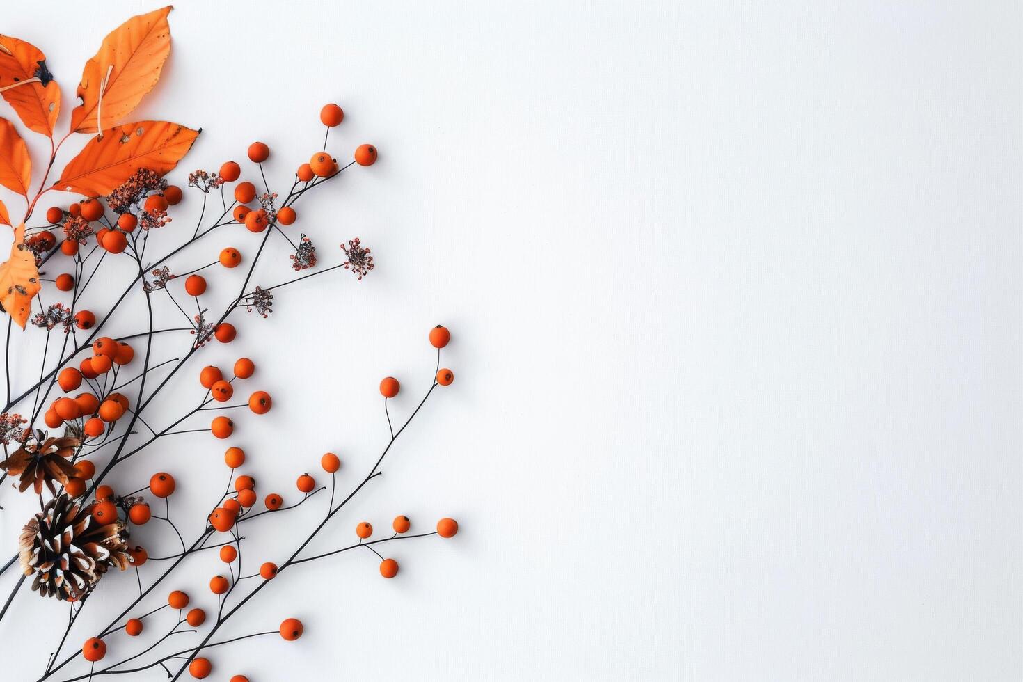 Autumn Leaves and Berries Frame photo