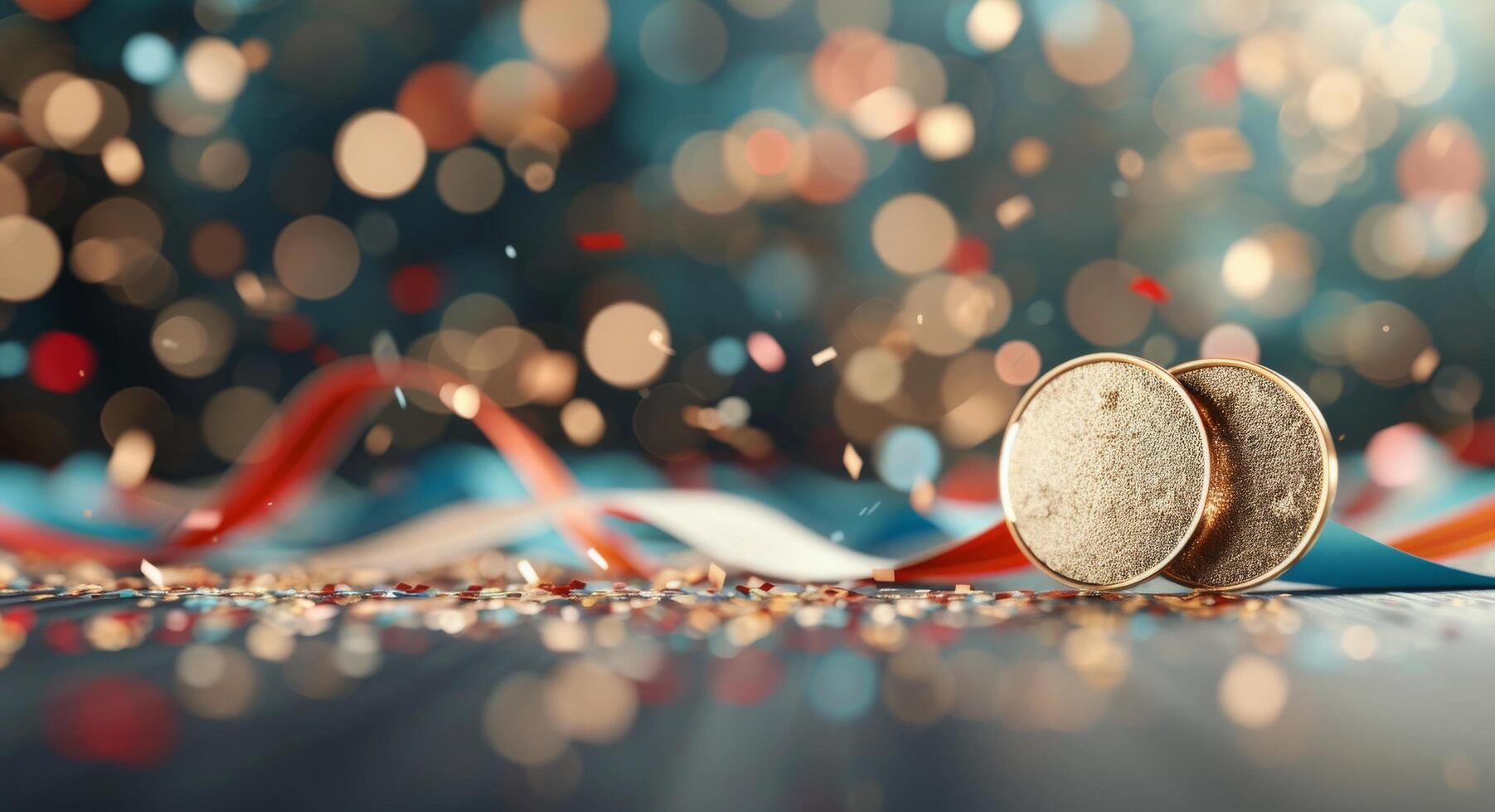 Gold Trophies and Confetti photo