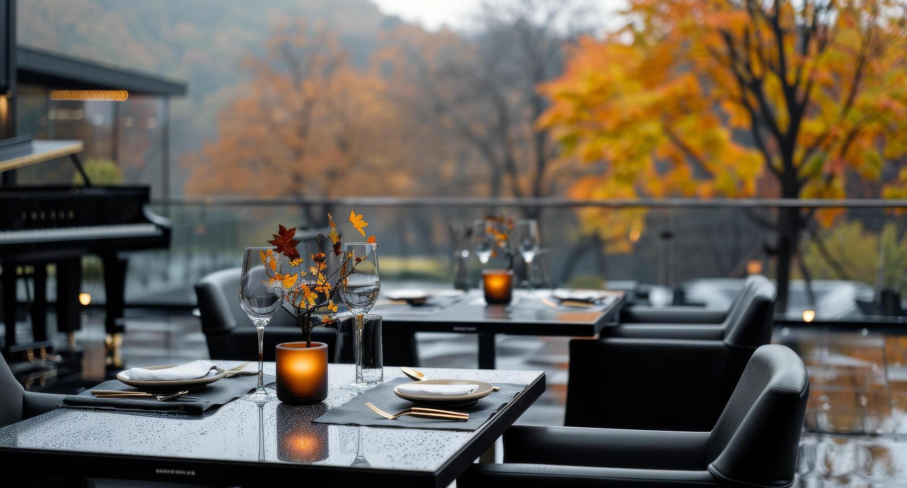Rainy Autumn Patio photo