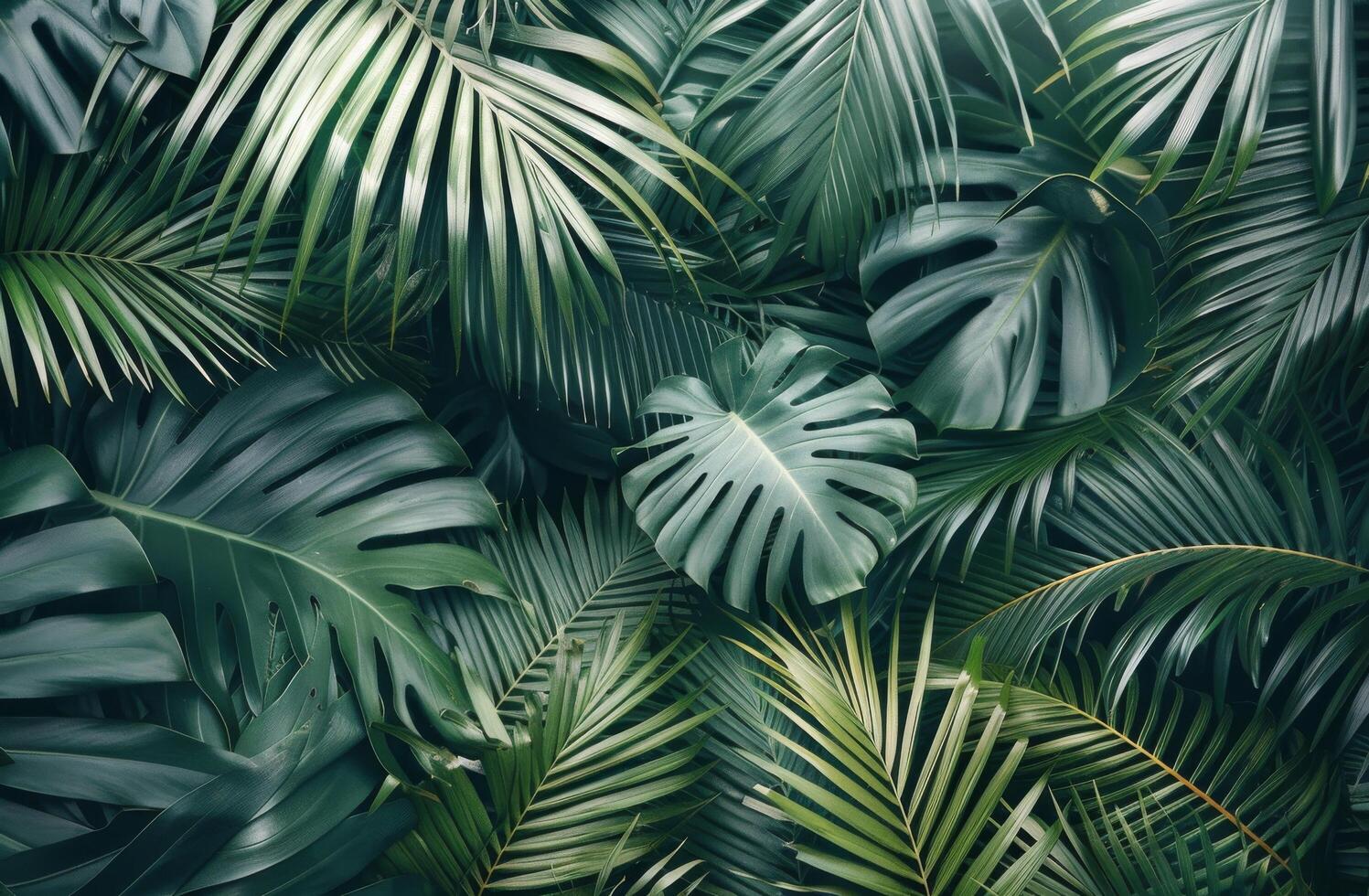 Lush Green Tropical Foliage photo