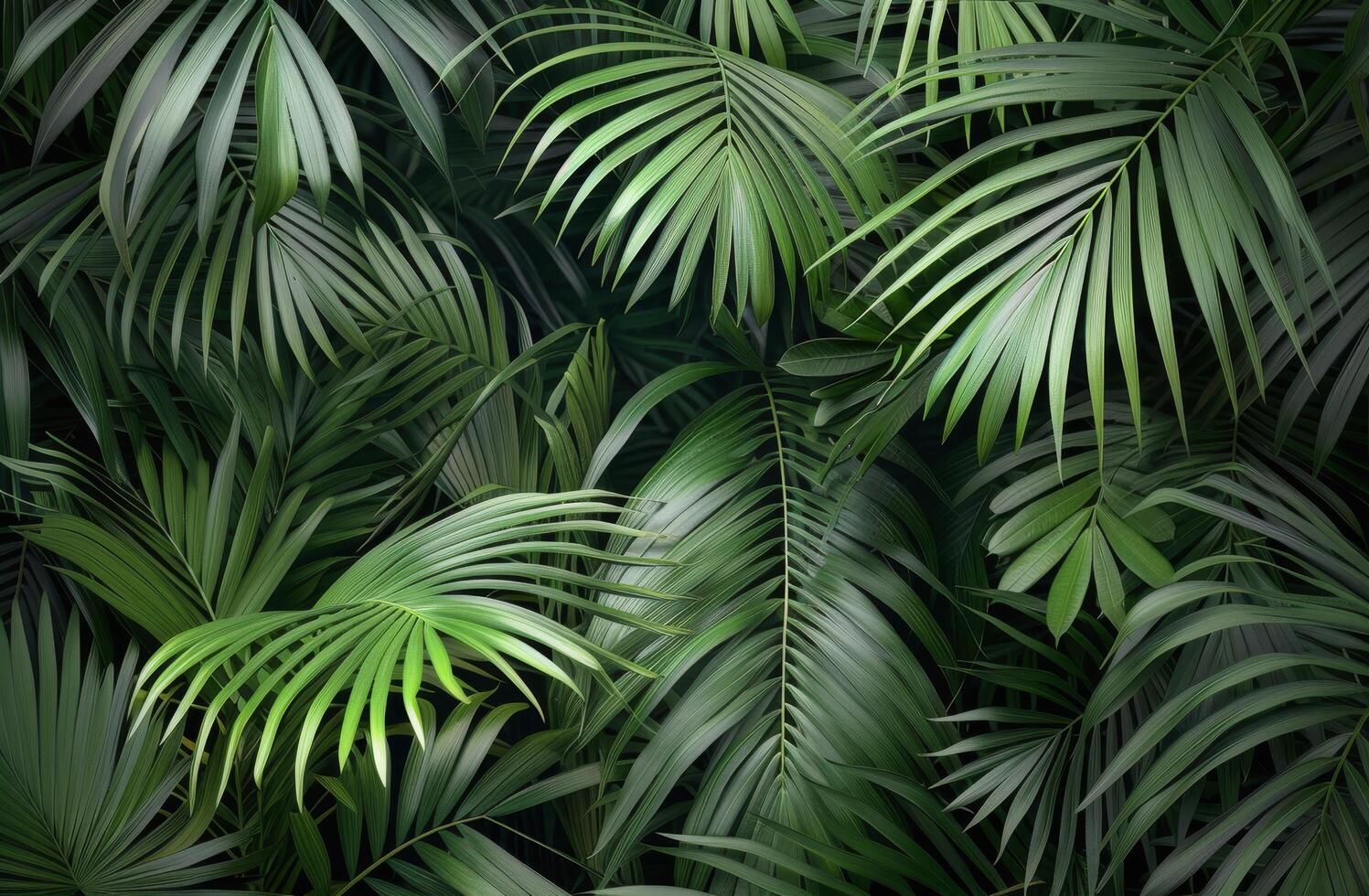 Lush Green Tropical Foliage photo