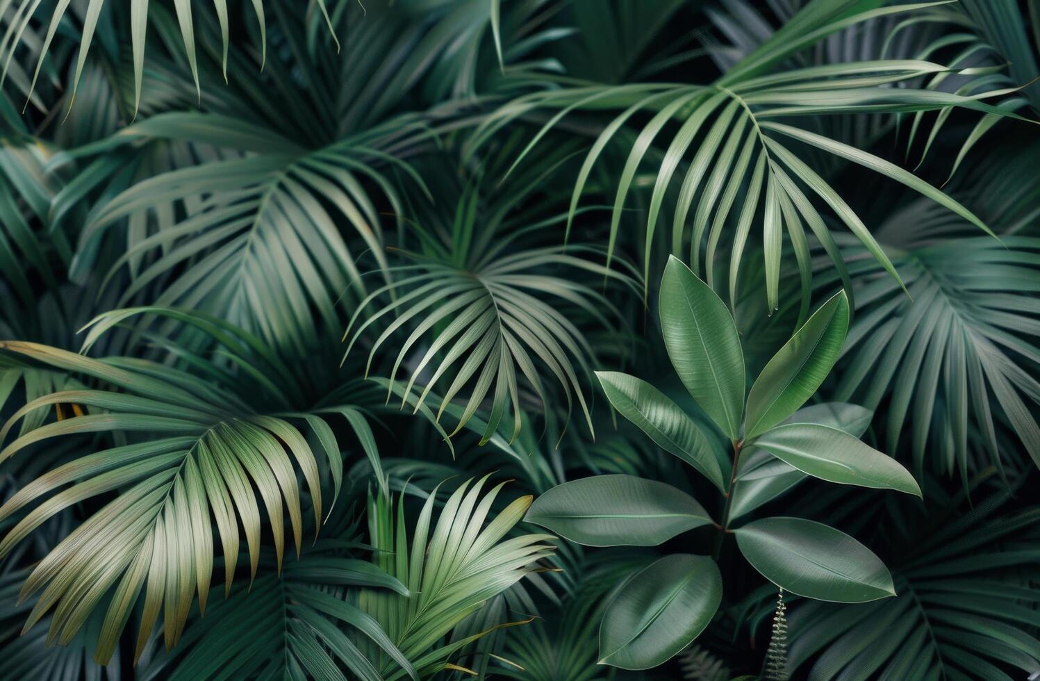 Lush Green Tropical Foliage photo