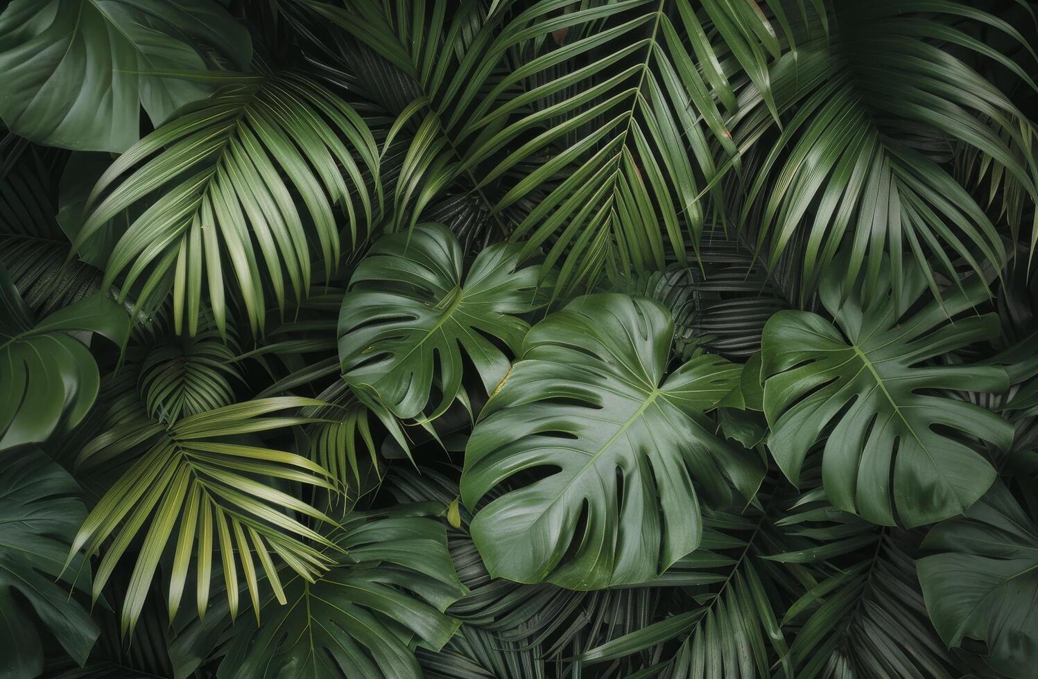 Lush Green Tropical Foliage photo