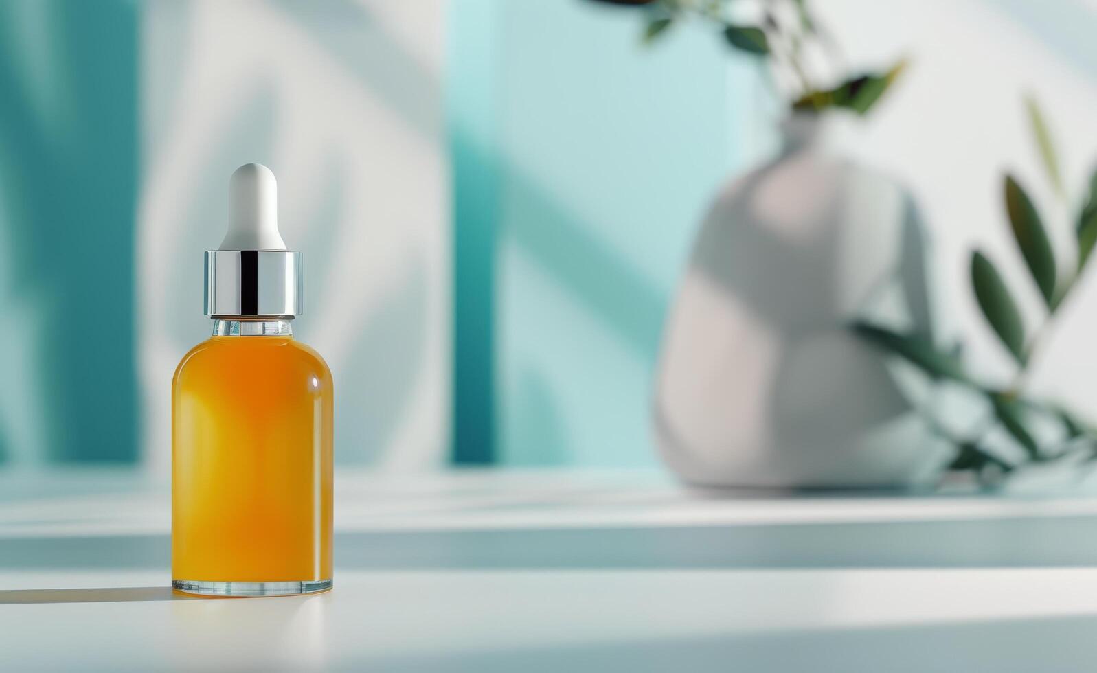 Serum Bottle on White Surface photo