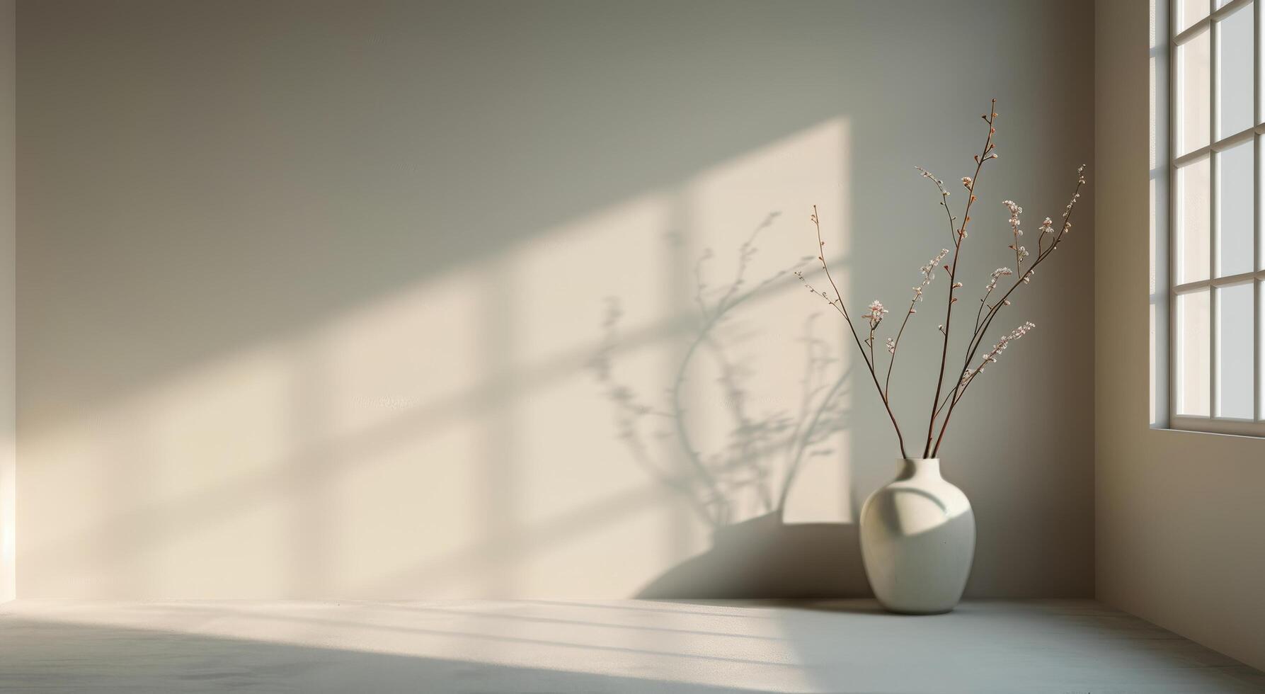 Vase With Branches in Sunlight photo