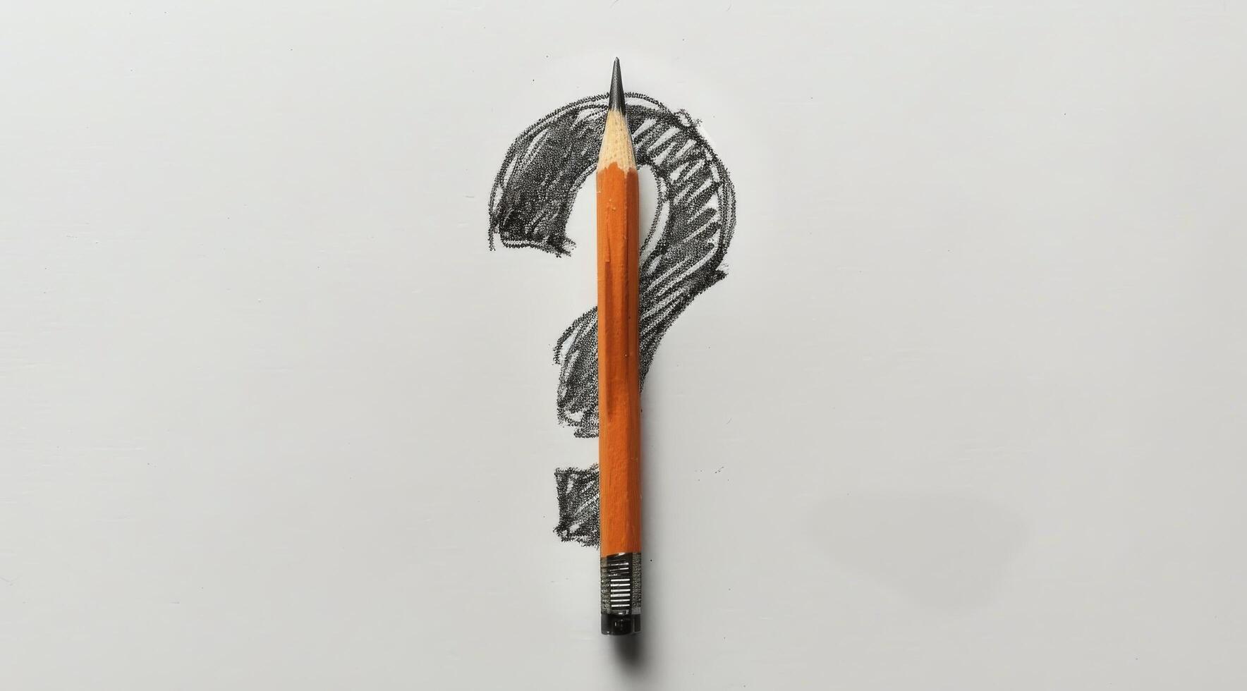 Pencil and Question Mark photo