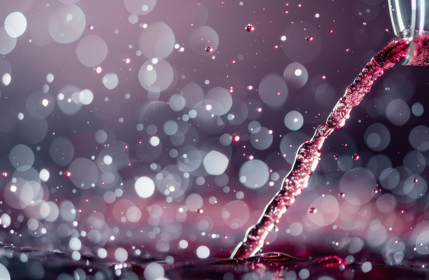 Red Wine Pouring With Bokeh Background photo