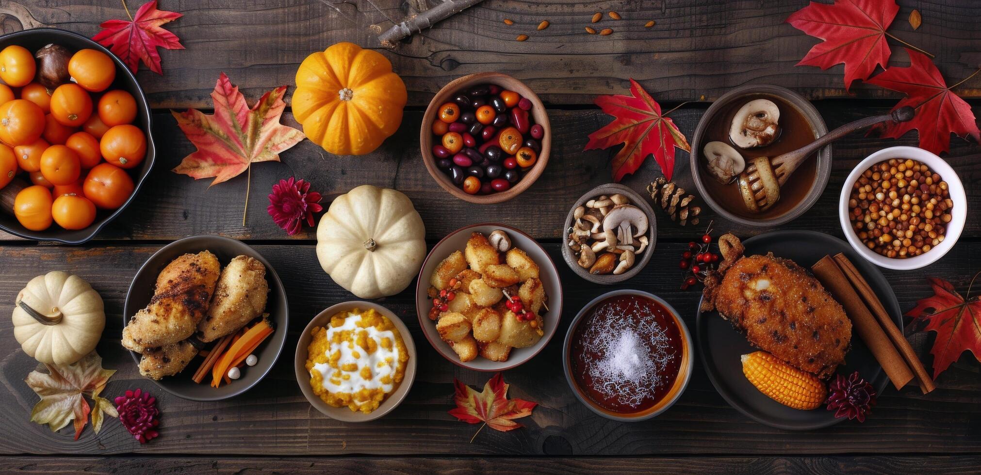 Thanksgiving Dinner Table Setting photo