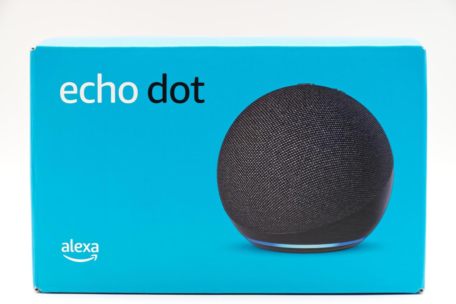 Bologna Italy July 23, 2024 Amazon Echo Dot. Alexa, virtual assistant AI. photo