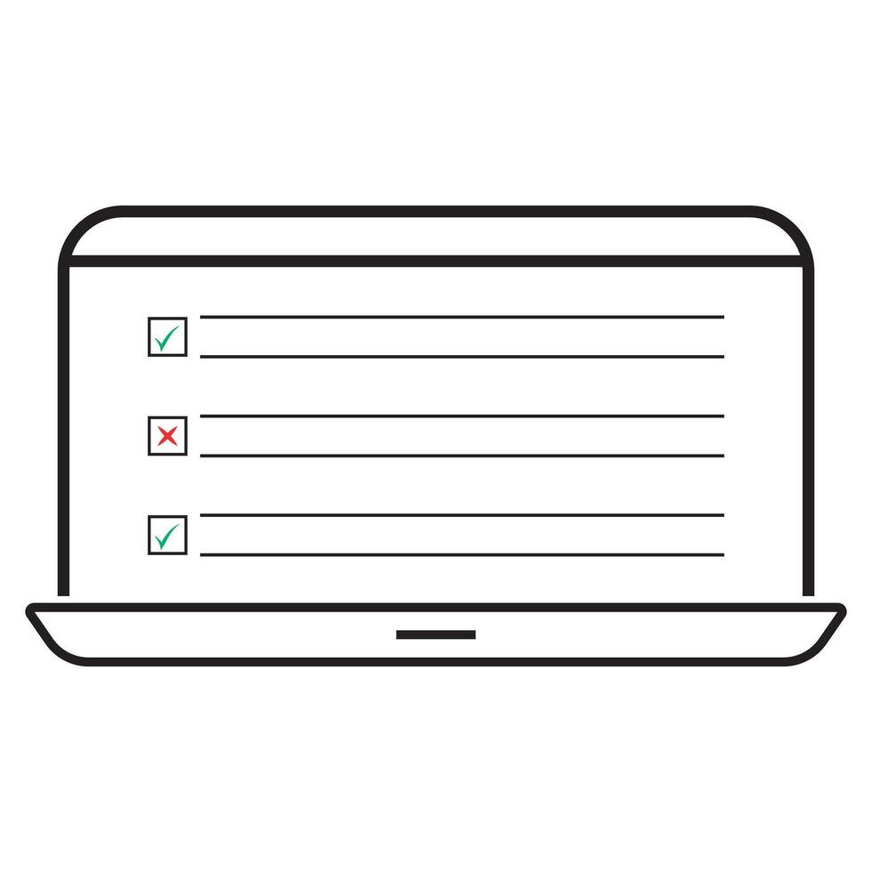 digital form in laptop, digital from icon vector