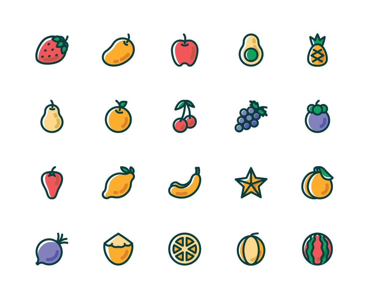 Fruits Colored Icon vector