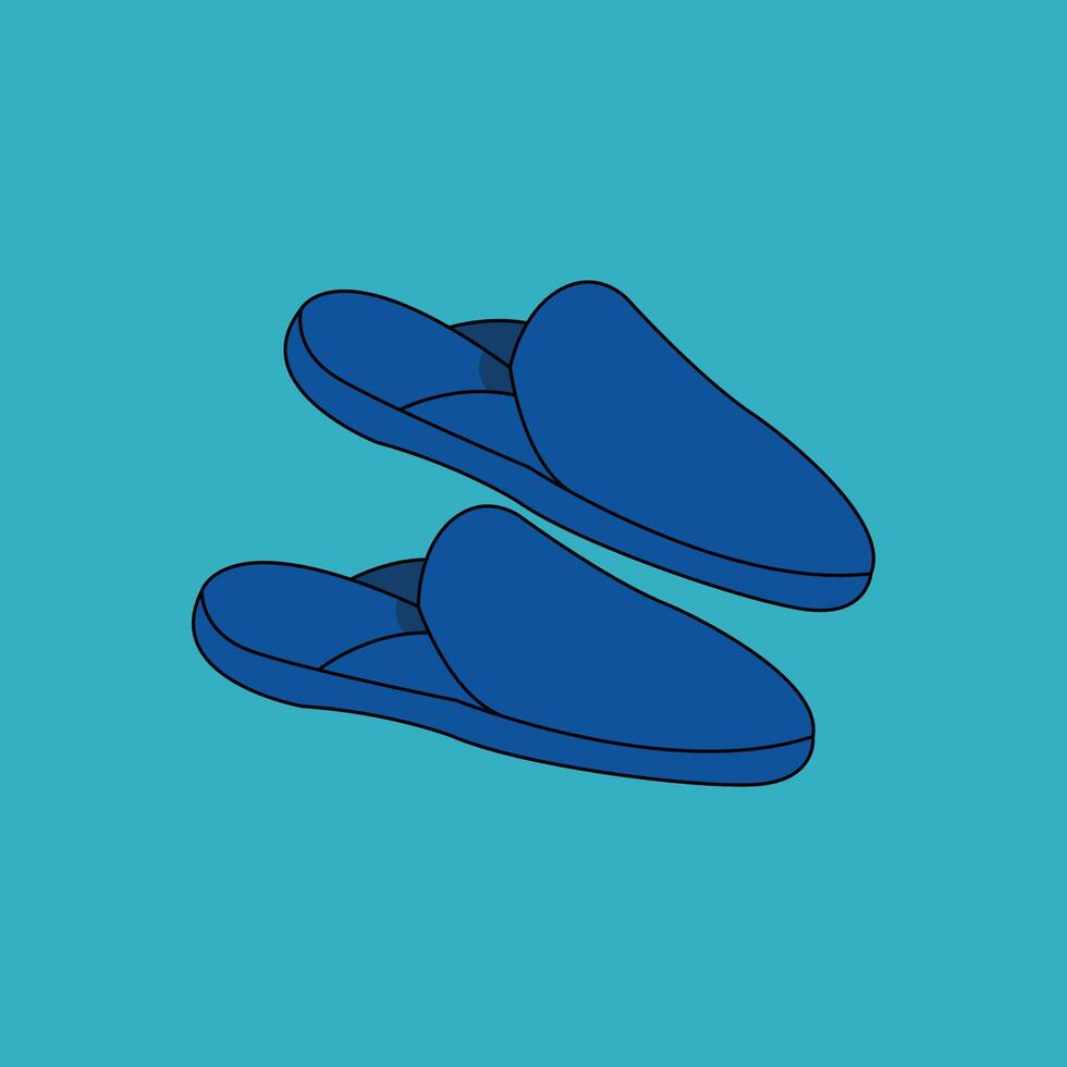 Blue sandals hotel vector
