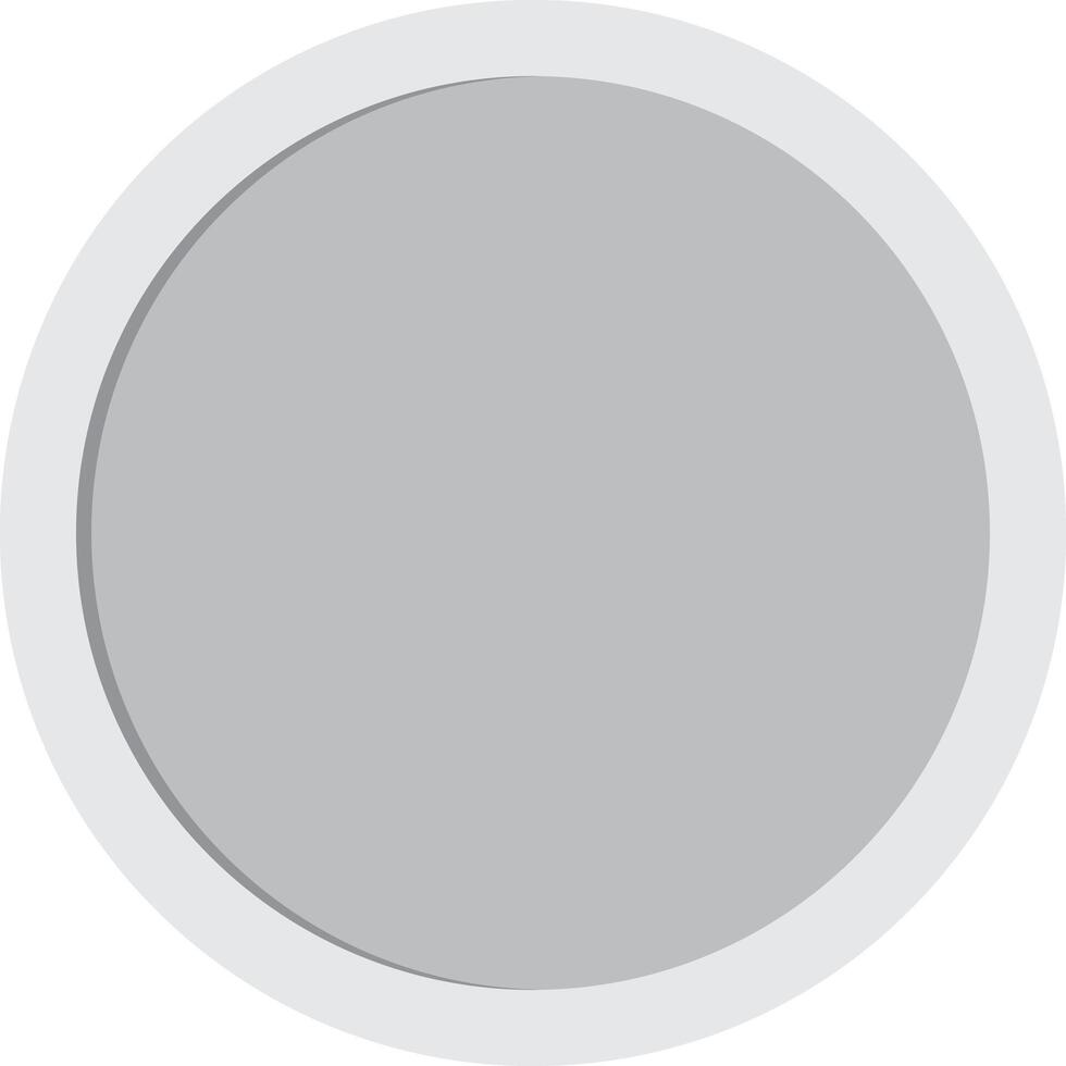 A silver coin with no signs on it. A silver coin with blank surface. vector