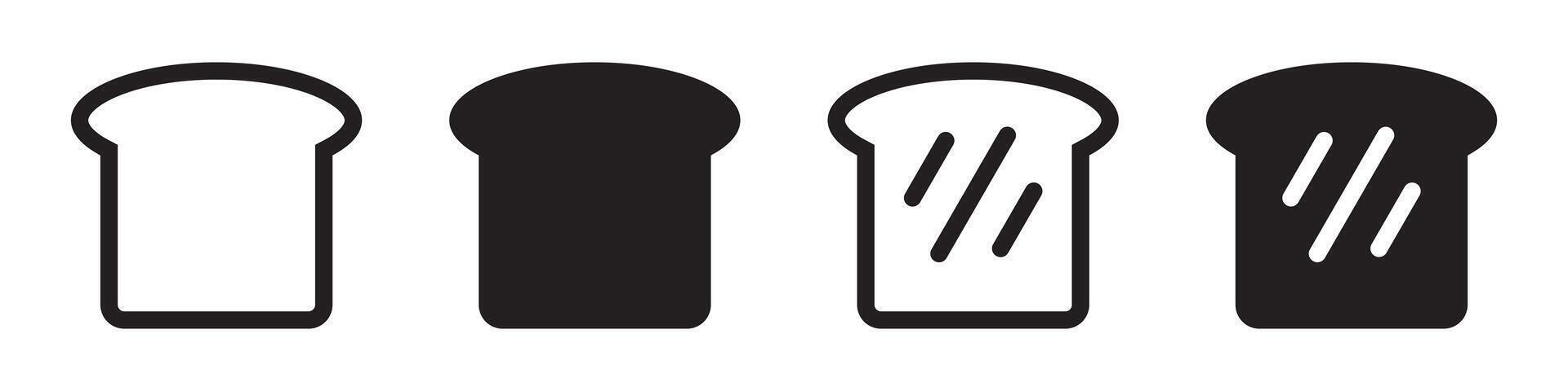 Bread slices icon. vector