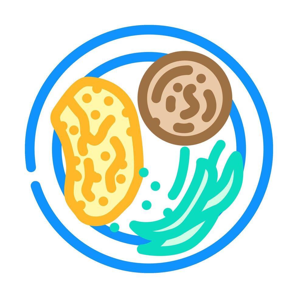 restaurant chicken fried color icon illustration vector