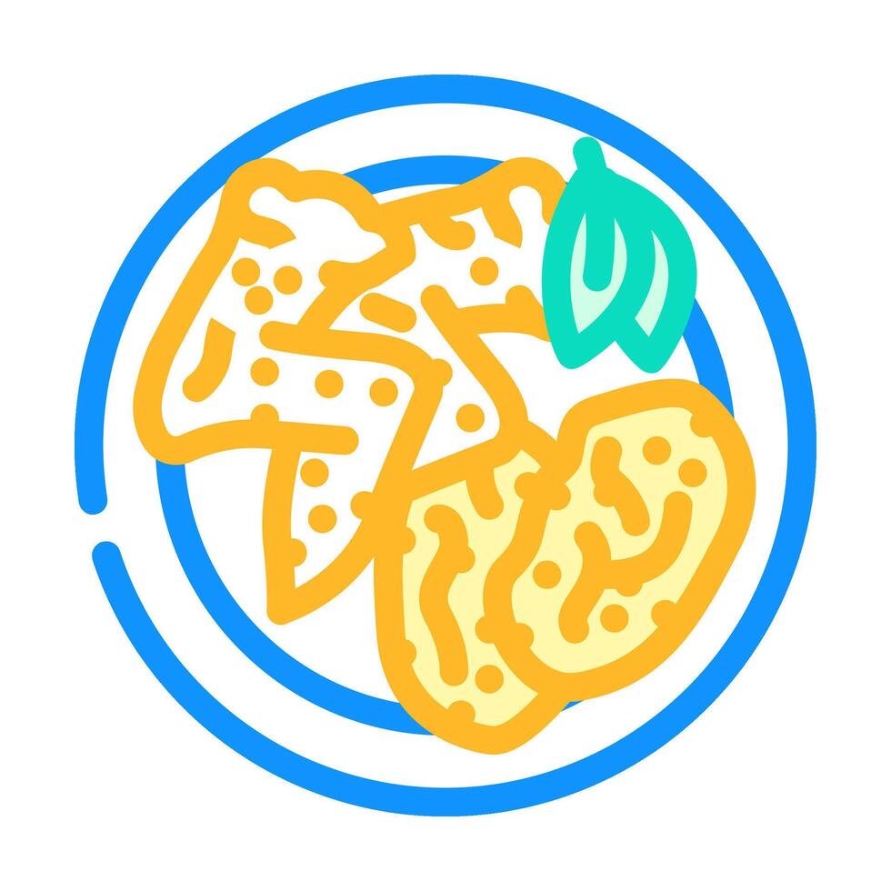 box chicken fried color icon illustration vector
