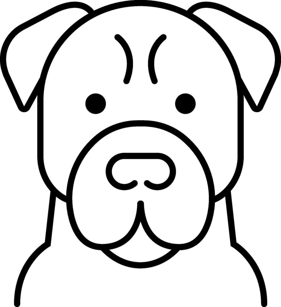 Pet dog line icon illustration vector