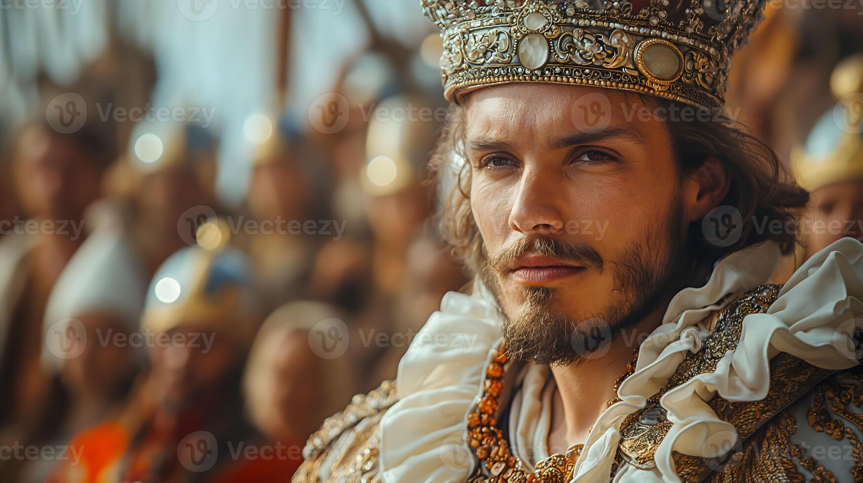 Biblical Story, Solomon Becomes King of Israel, Replacing His Father David photo