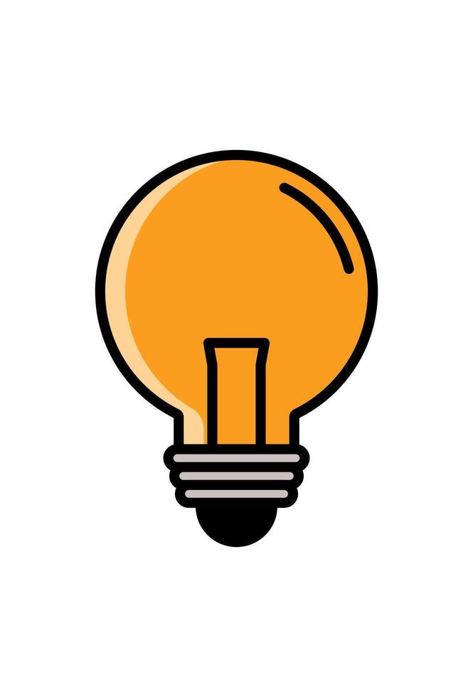 icon light bulb simple. symbol idea vector
