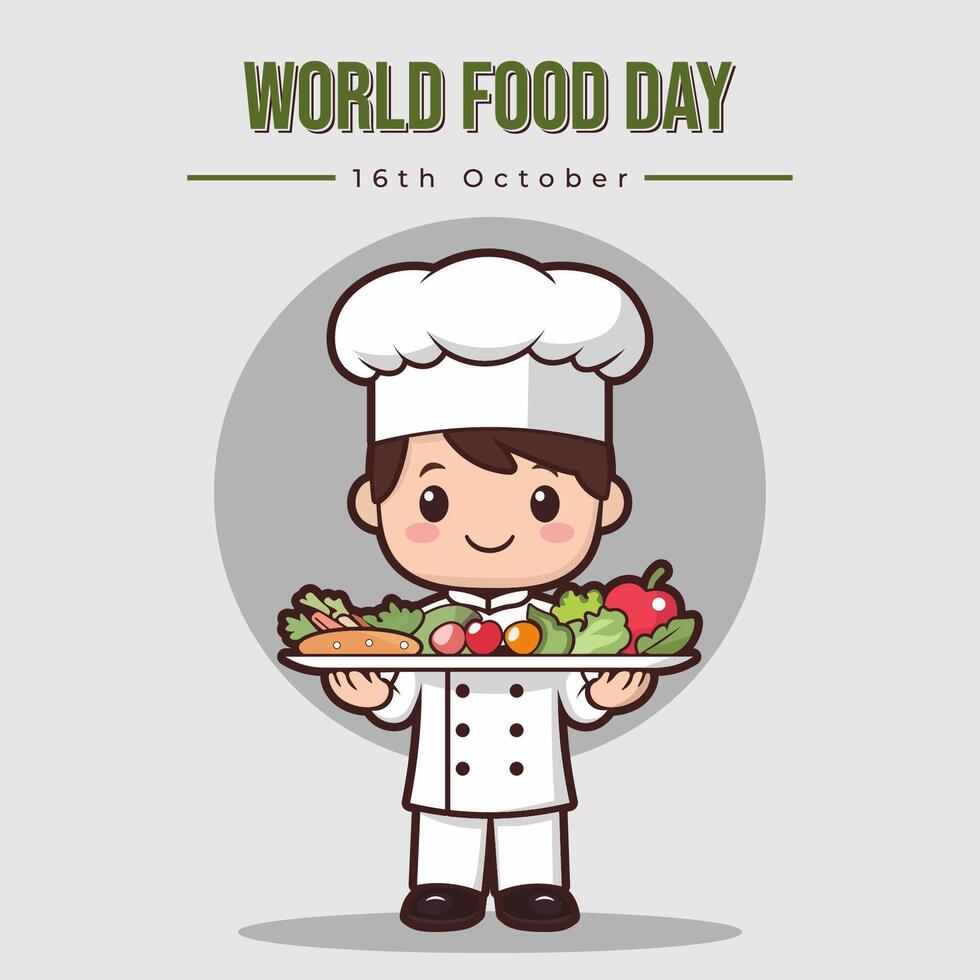 World Food Day Background Design. vector