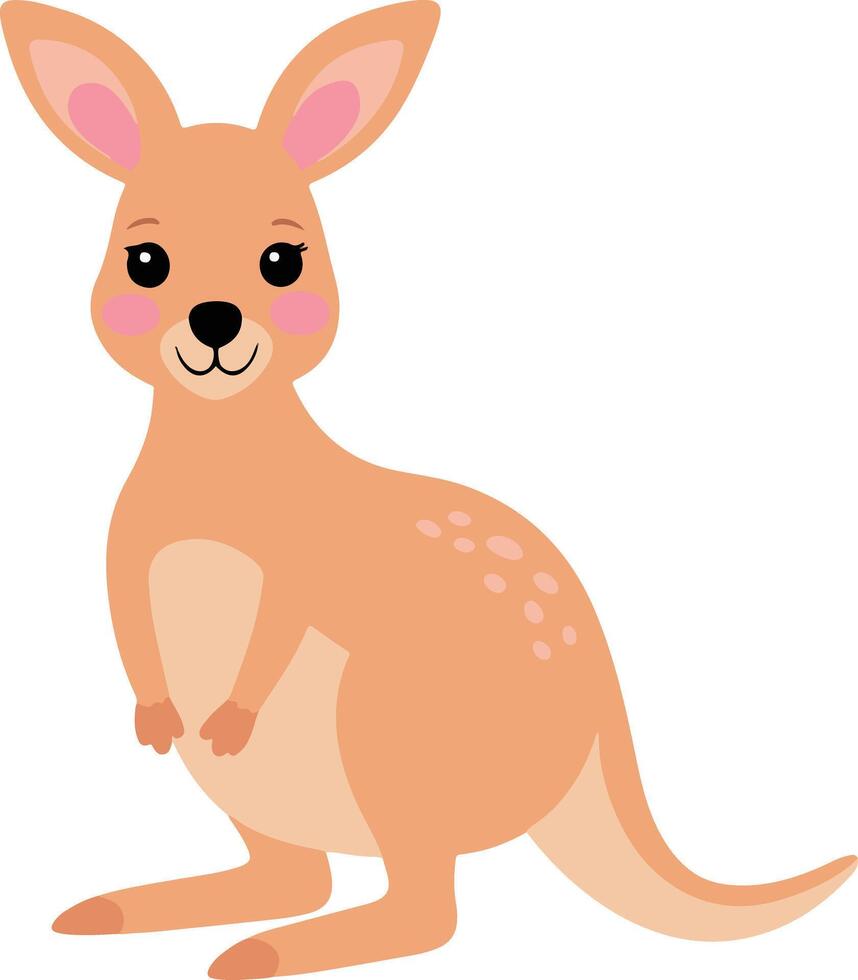 Cute Kangaroo Illustration vector