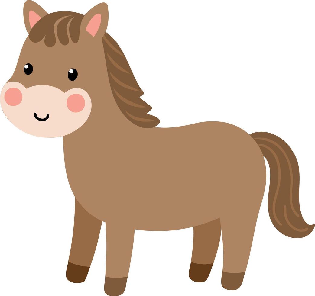 Cute Horse Illustration vector