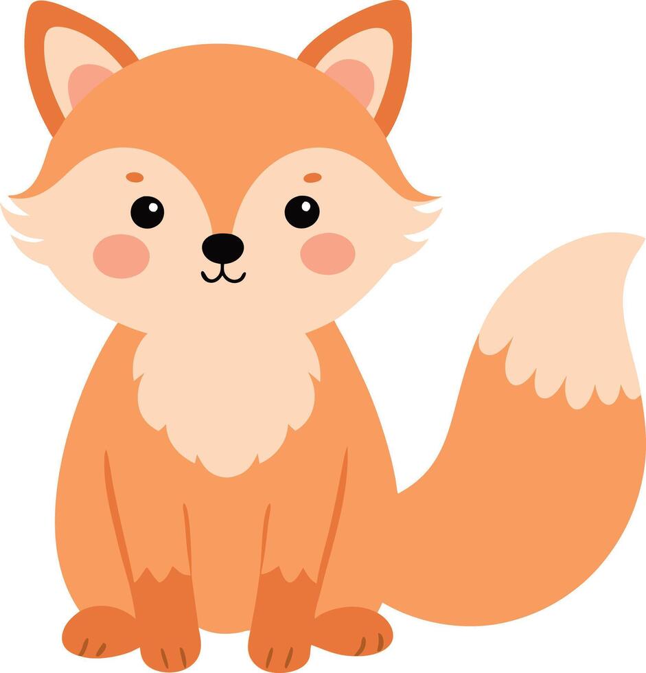 Cute Fox Illustration vector