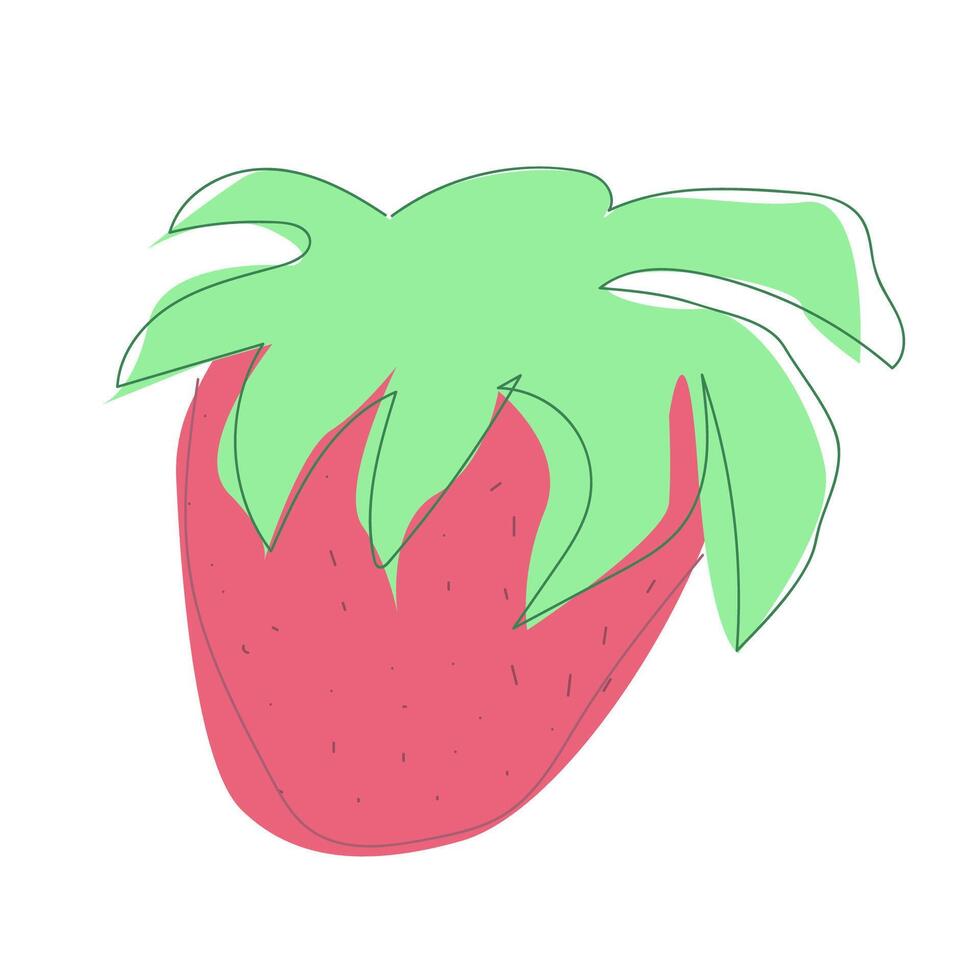 Illustration of strawberries on a white background. vector