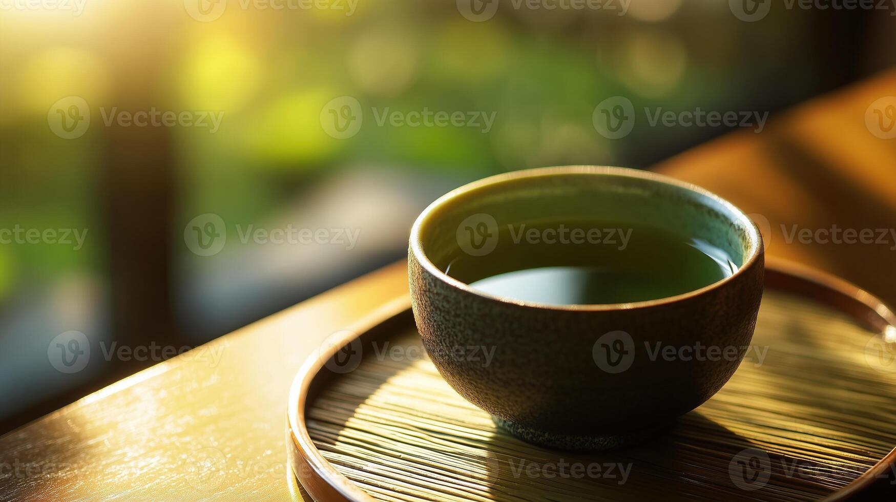 Green japanese tea photo