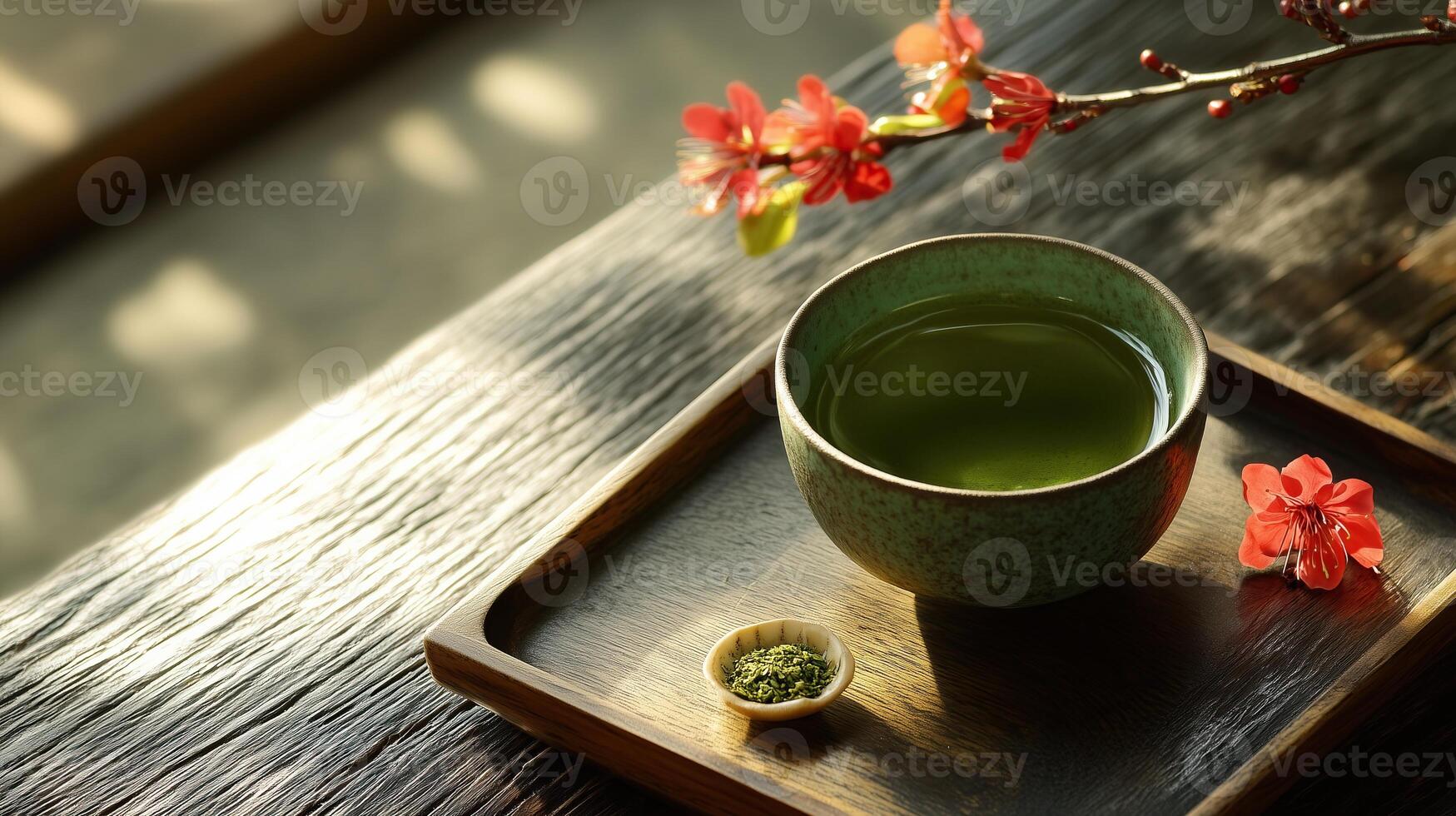 Green japanese tea photo