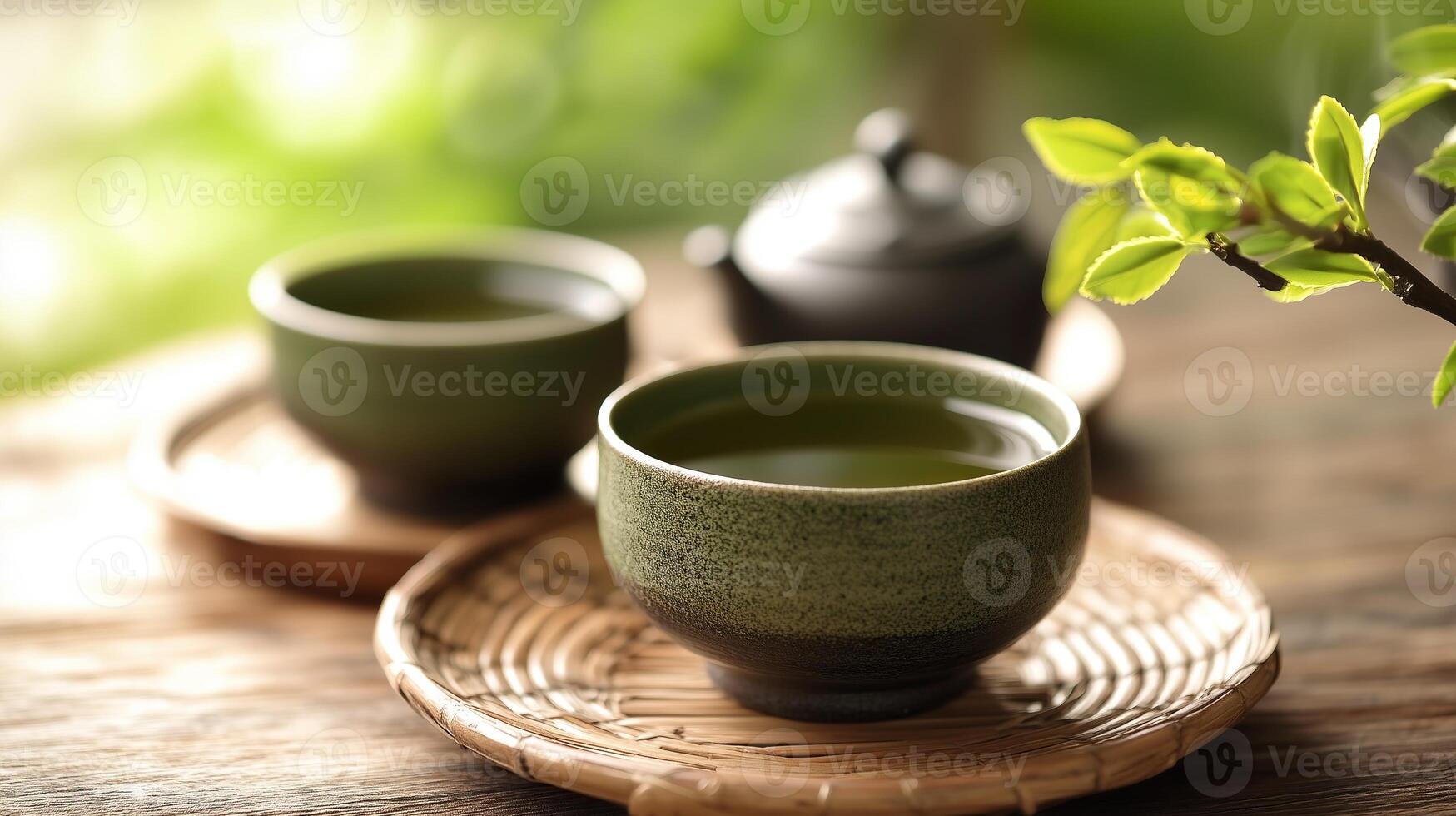 Green japanese tea photo