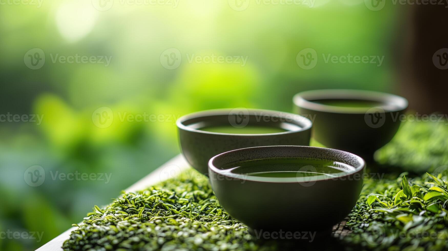 Green japanese tea photo