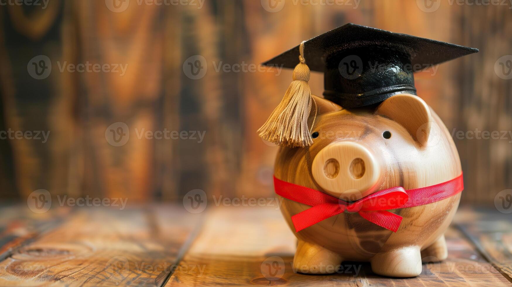 piggy bank With Graduation Cap photo