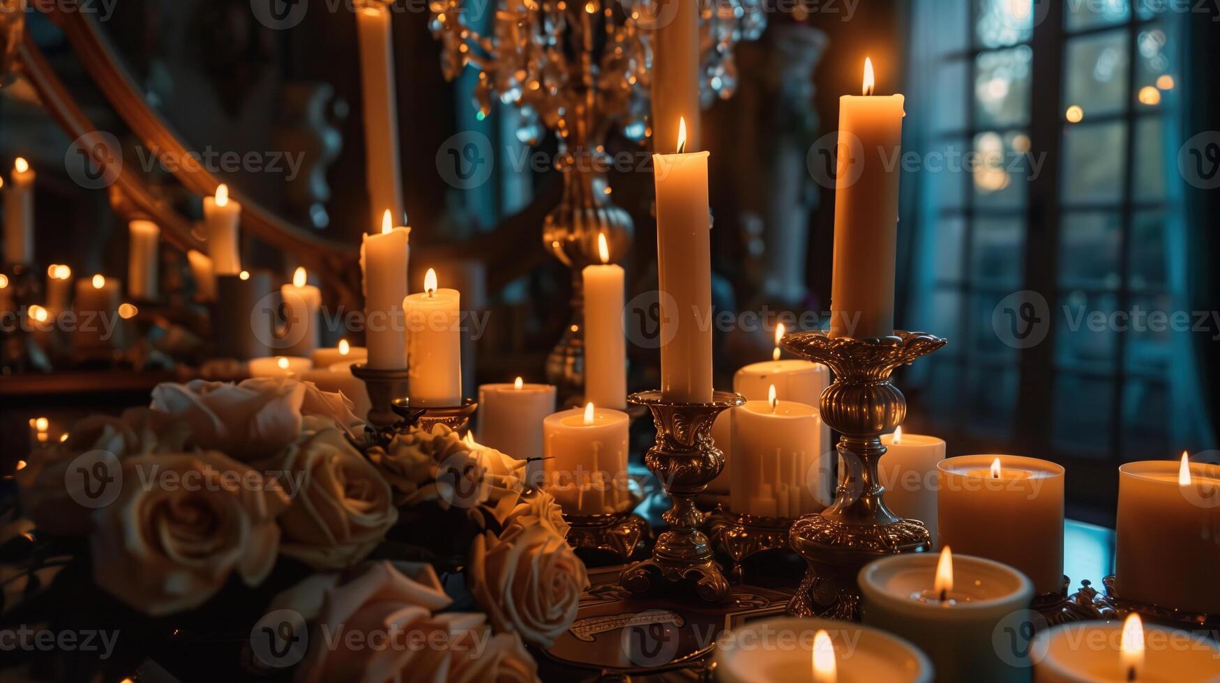 Bridgerton candles aesthetic photo