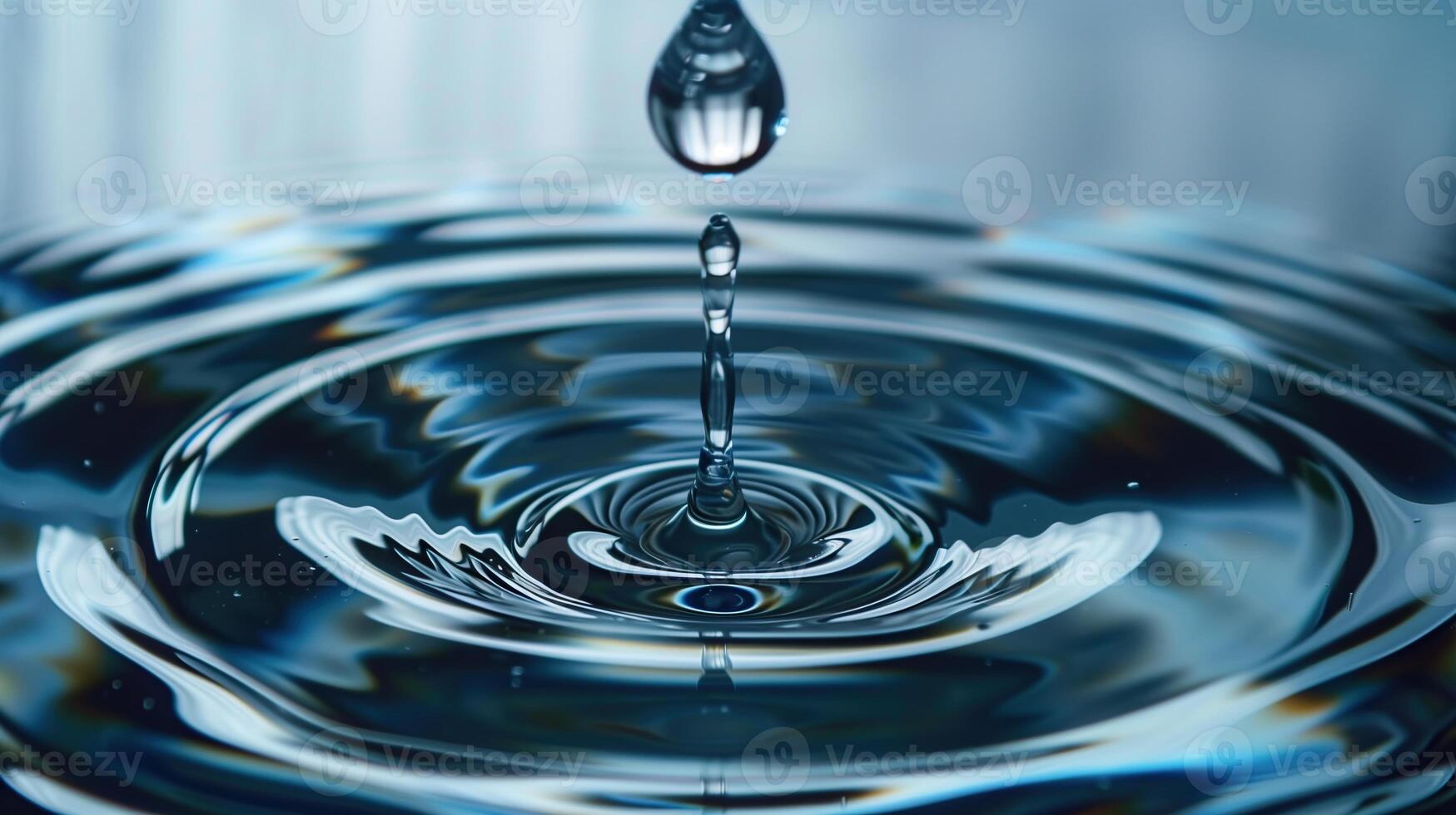 A close-up image capturing a drop of water leaking from a faucet photo