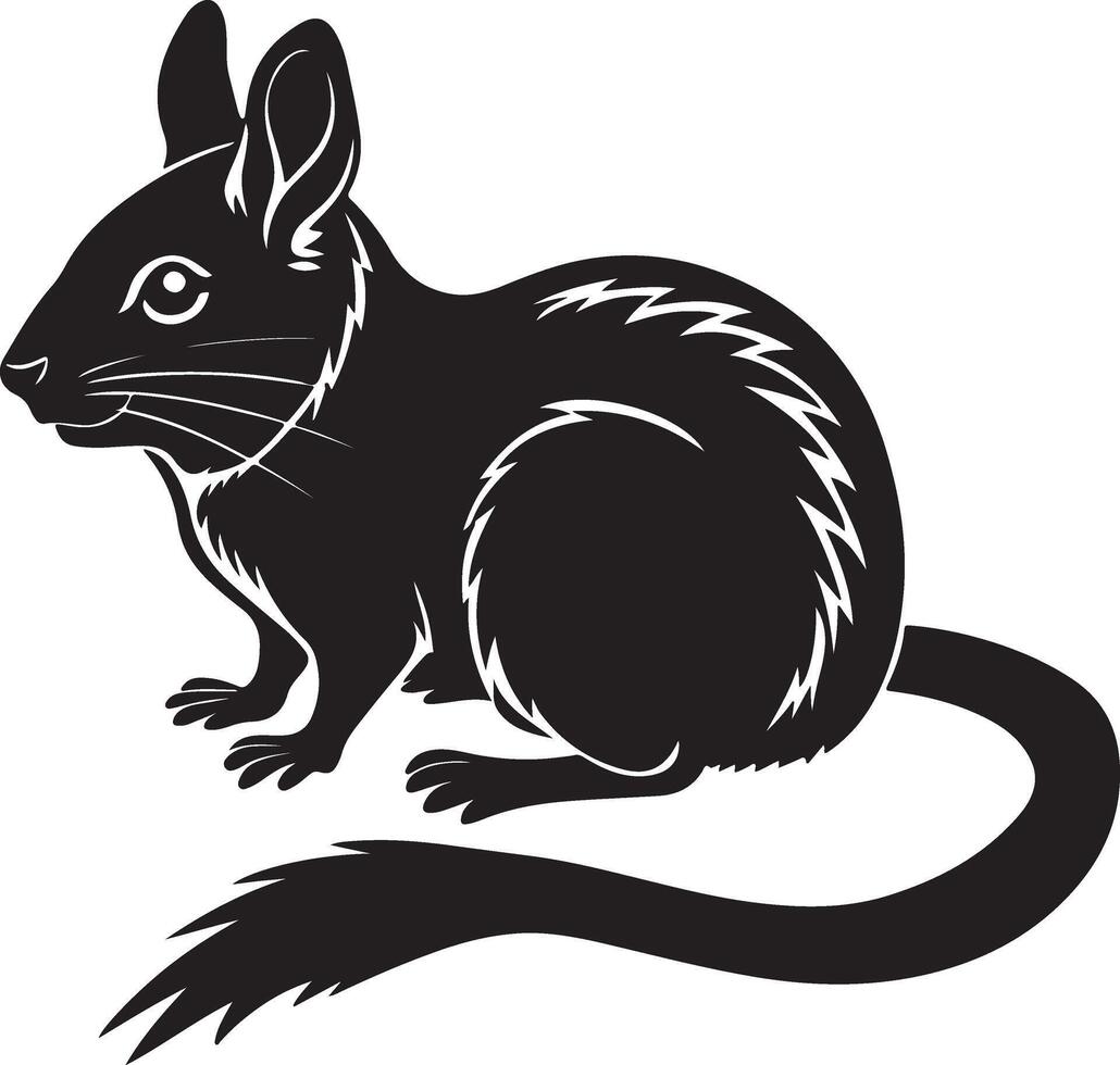 Silhouette image of Degu vector