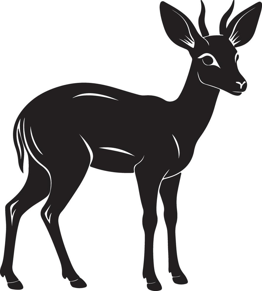 Silhouette image of Dik Dik vector