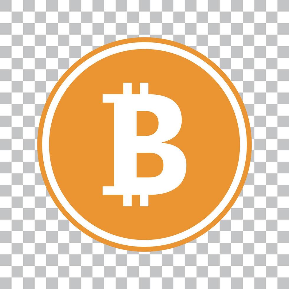 Simple bitcoin icon vector
