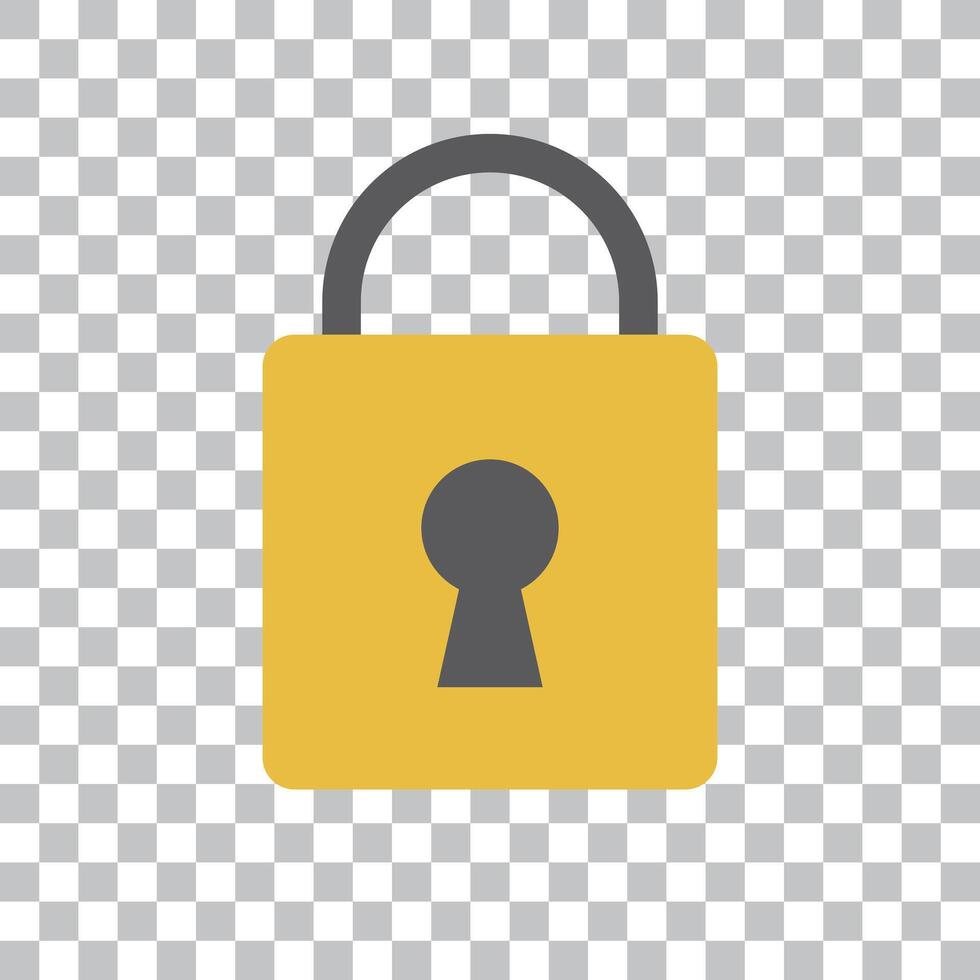 Flat design Padlock icon vector