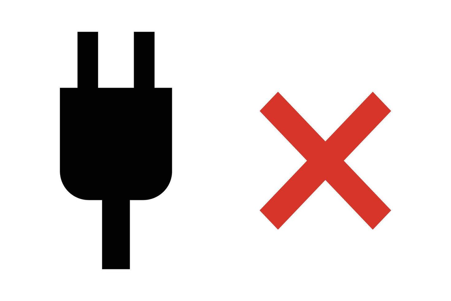 Consent and cross mark icons. vector