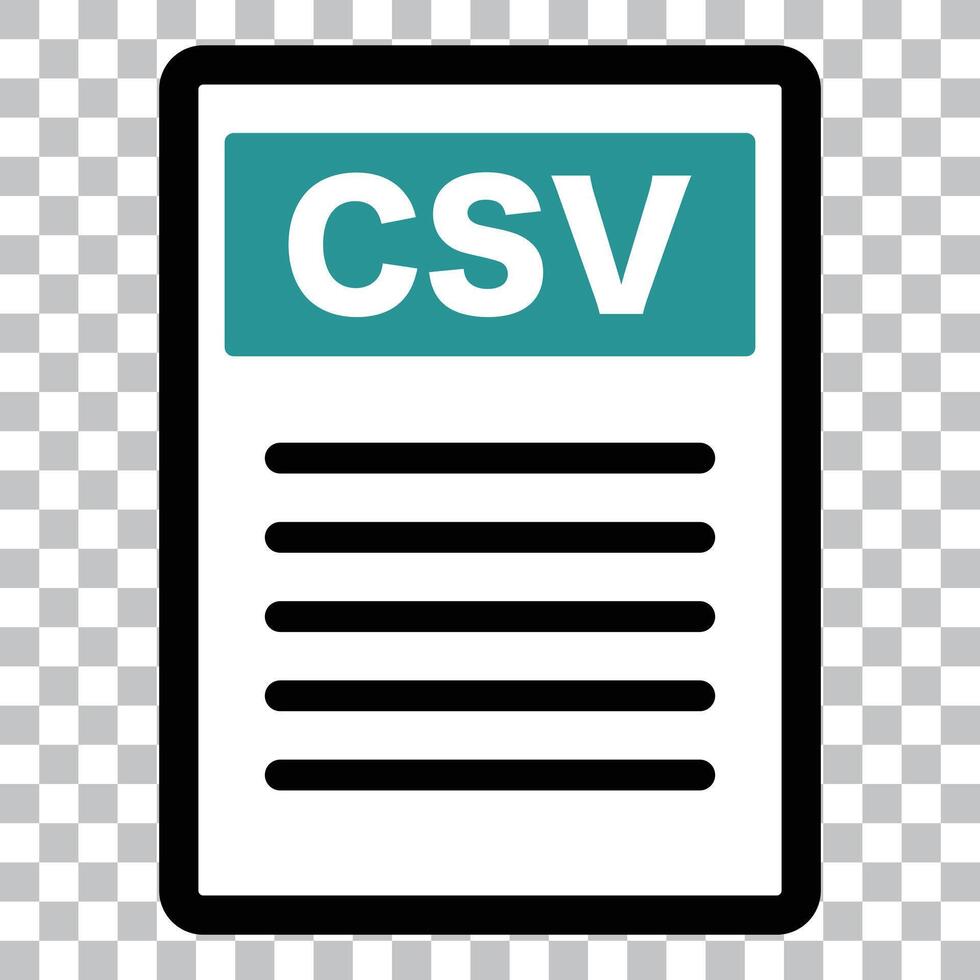 CSV file icon vector