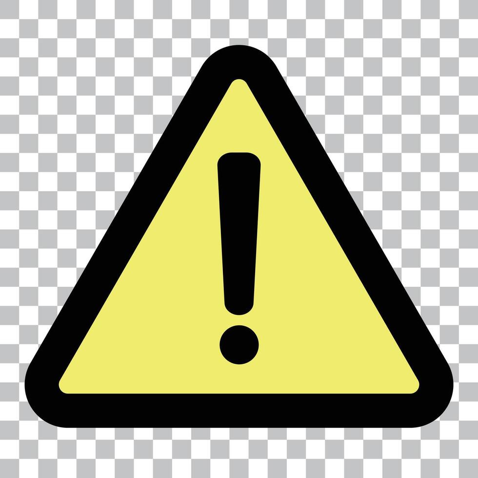 Exclamation mark icon about warning, danger or caution. vector