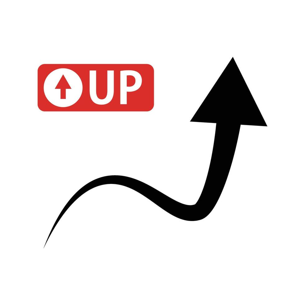 Up arrow icon. vector